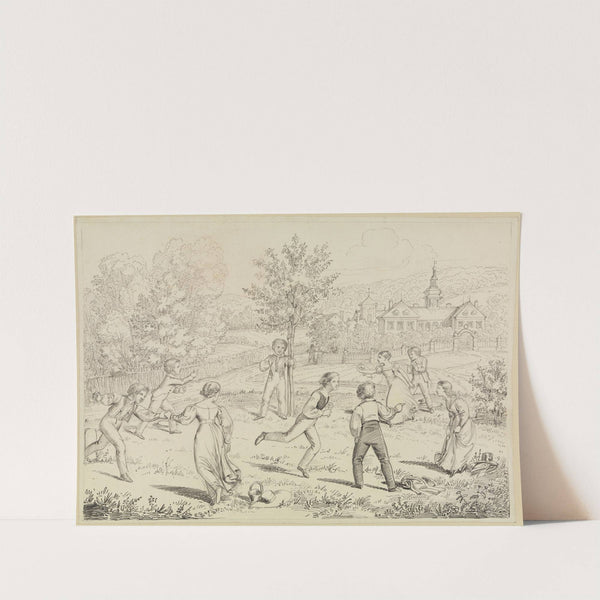 Spielende Kinder in einem Schlossgarten by Moritz von Schwind