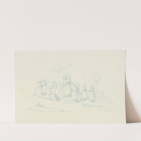 Spielende Kinder, Sträußchen bindend (1846) by Marie Ellenrieder