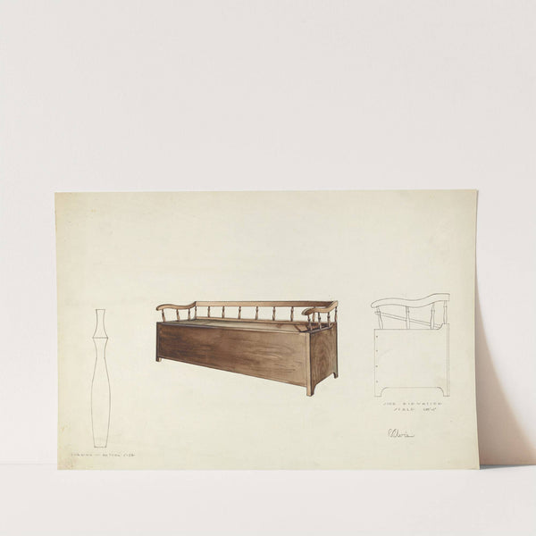 Spindle Settee Chest by Roberta Elvis