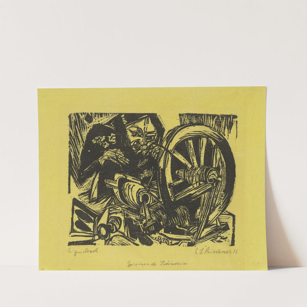Spinnende Bäuerin (1919) by Ernst Ludwig Kirchner