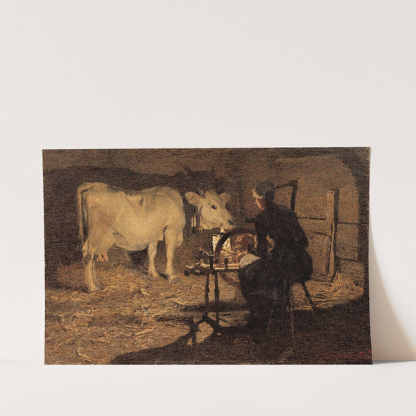 Spinning by Giovanni Segantini