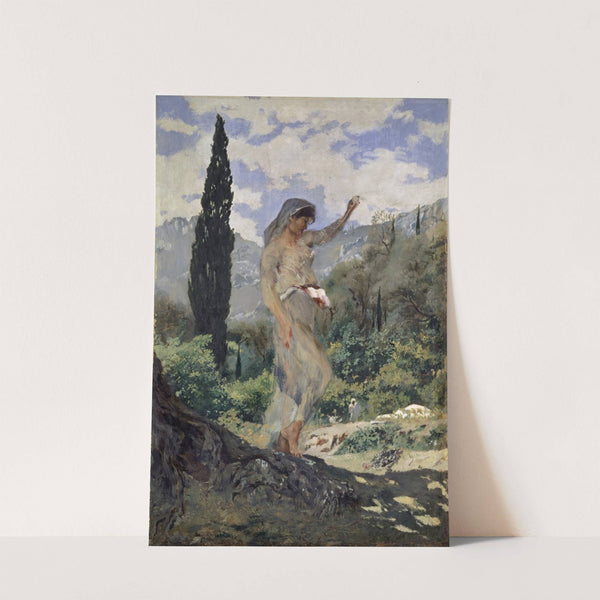 Spinning Girl on Corfu by Frank Buchser