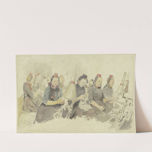 Spinning room in Schwalm by Jacob Happ