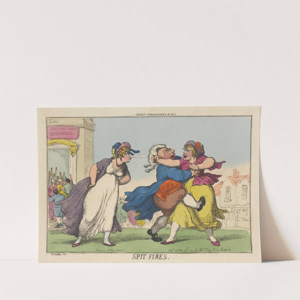 Spit fires (1810) by Thomas Rowlandson