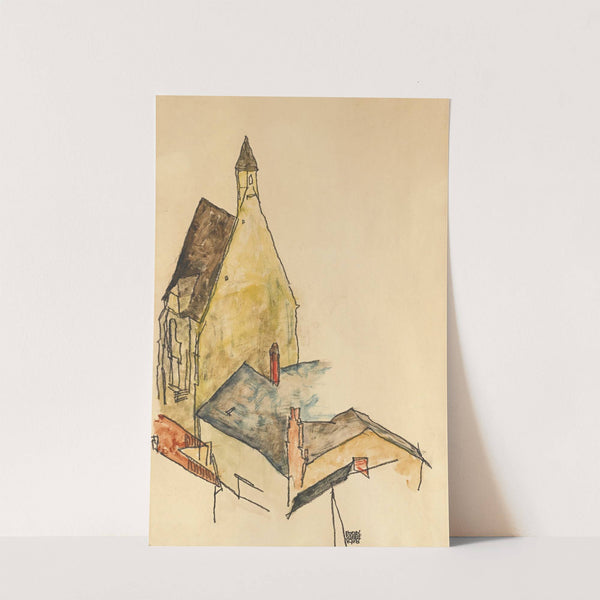 Spitalskirche, Mödling (Church Hospital, Mödling) (1918) by Egon Schiele
