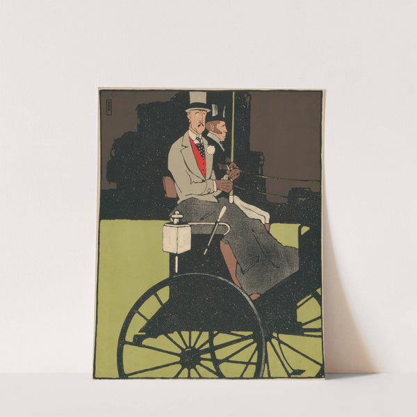 Sport im Bild (zwei Männer in Kutsche) (1911) by Hans Rudi Erdt