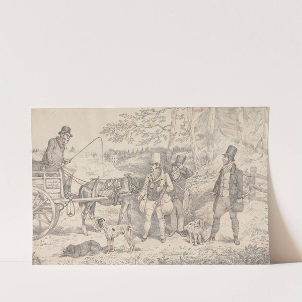 ‘Sporting Anecodotes:’ Drawing for the Soft-Gound Etching of ‘The Sporting Butcher’ by Henry Thomas Alken