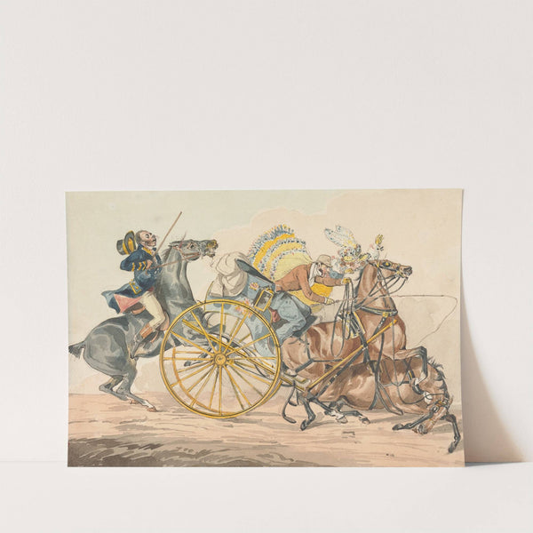 ‘Sporting Discoveries, or the Miseries of Driving;’ …You Discover a New Way of Bringing Your Equipage into a Small Compass by Henry Thomas Alken