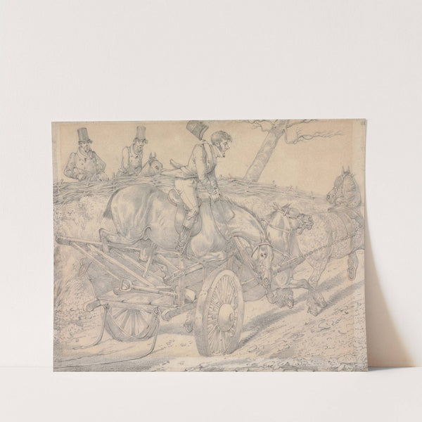 Sporting Notions: ‘This Gives Me a Notion it’s Better to ‘Look Before You Leap” (between 1831 and 1832) by Henry Thomas Alken