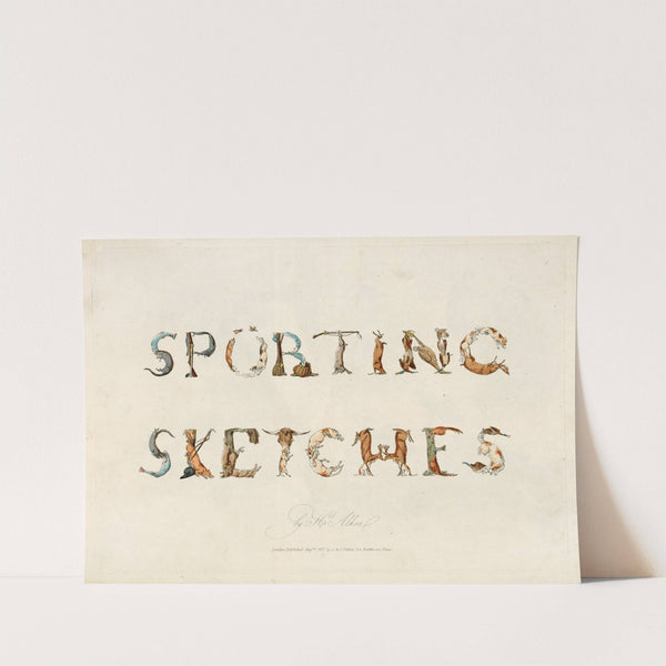 Sporting sketches – Title page (1817-1818) by Henry Thomas Alken