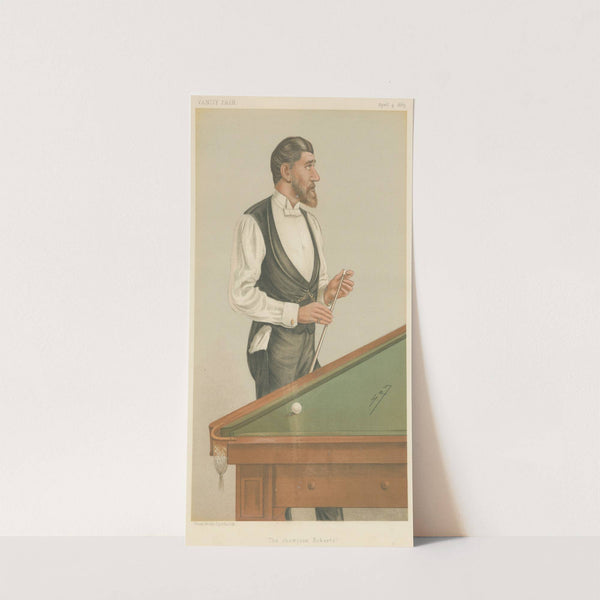 Sports, Miscellaneous Billiards; ‘The Champion Roberts’, Mr. John Roberts, Jr., April 4, 1885 (1885) by Leslie Matthew Ward
