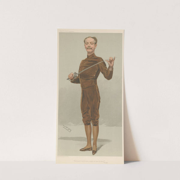 Sports, Miscellaneous; Fencing; ‘He insists that his Pen is Mightier than his Sword’, Mr. Egerton Castle (1905) by Leslie Matthew Ward