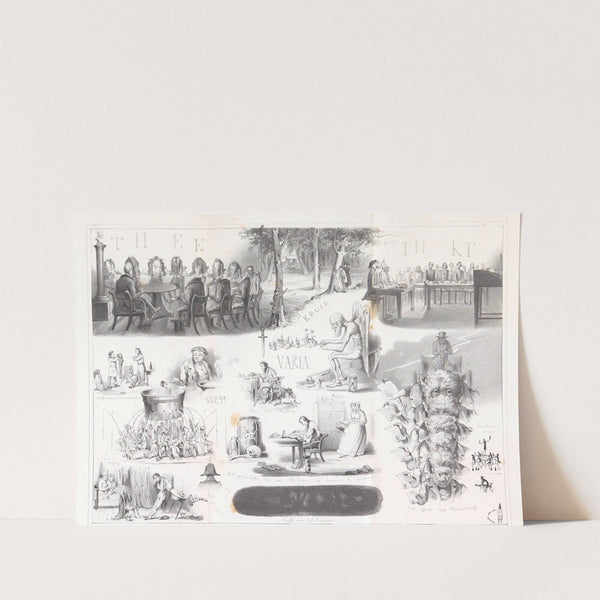 Spotprent in Leidse studentenalmanak (1845) by Alexander Ver Huell