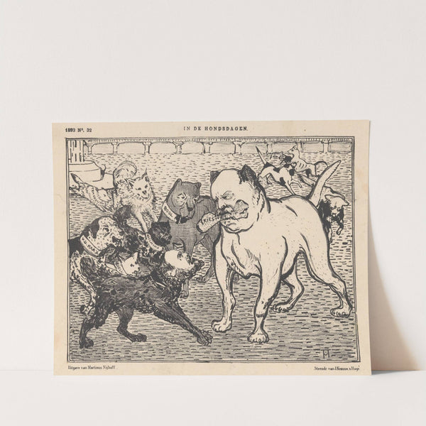 Spotprent op de kieswet van Johannes Tak van Poortvliet by Theo van Hoytema