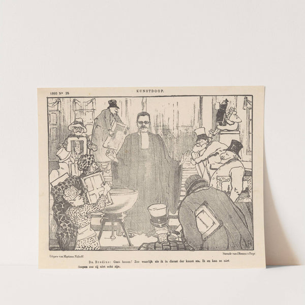 Spotprent over de kunsthistoricus Abraham Bredius by Theo van Hoytema