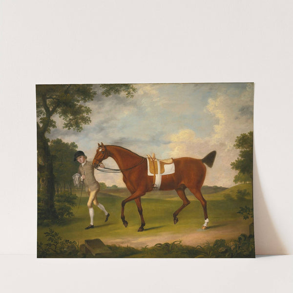 Sprightly, A Lady’s Hack Held By A Groom In A Landscape ( 1768) by Francis Stringer