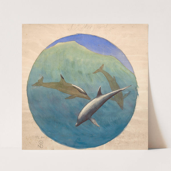 Springende delfiner (1889 - 1891) by Niels Skovgaard