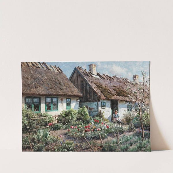 Springtime in a Rustic Garden by Peder Mørk Mønsted