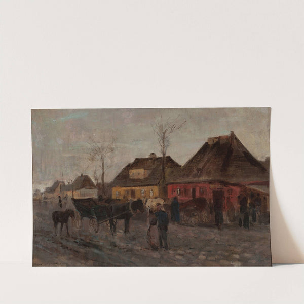Springtime in a small town, sketch (1867 - 1868) by Maksymilian Gierymski