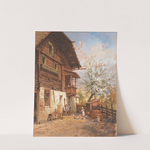 Springtime on a farm by Georg Janny