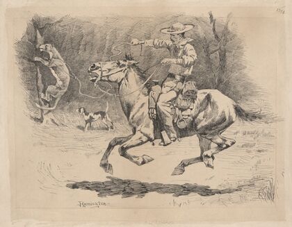 Spurring His Horse in Pursuit (1878)