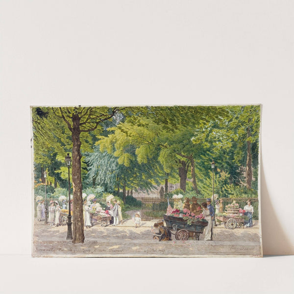 Square de la mairie du 14ème arrondissement, rue Mouton Duvernet le 4 juillet 1917 (1917) by Félix Brard