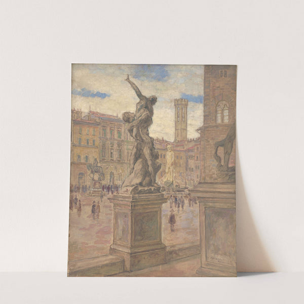 Square in Italy - Florence by Elemír Halász-Hradil