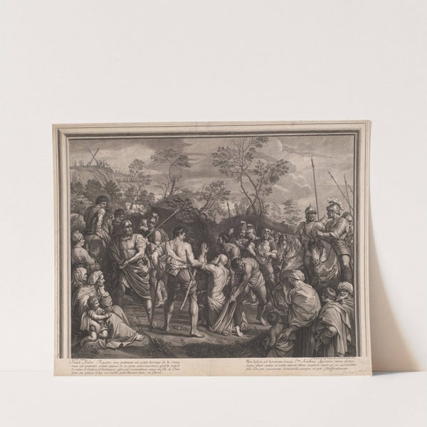 St. Andrew is led to his death on the cross by Jean Audran