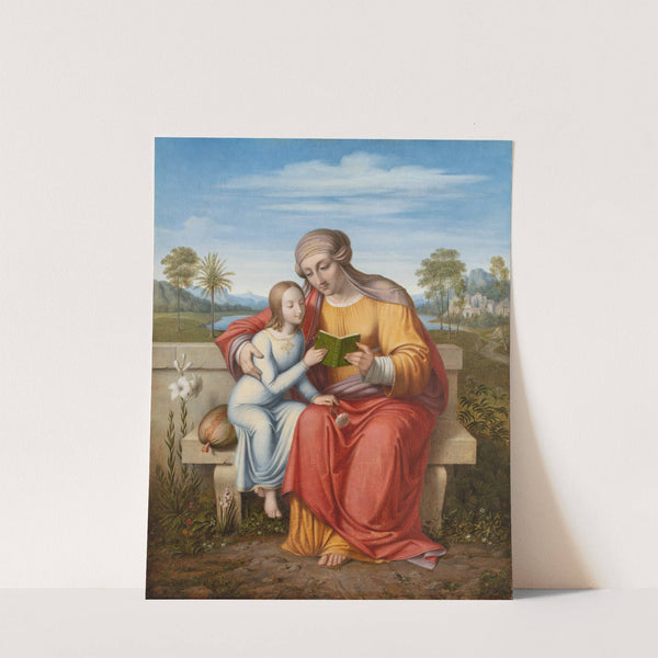 St Anne Teaching The Virgin To Read by Johan Ludvig Lund