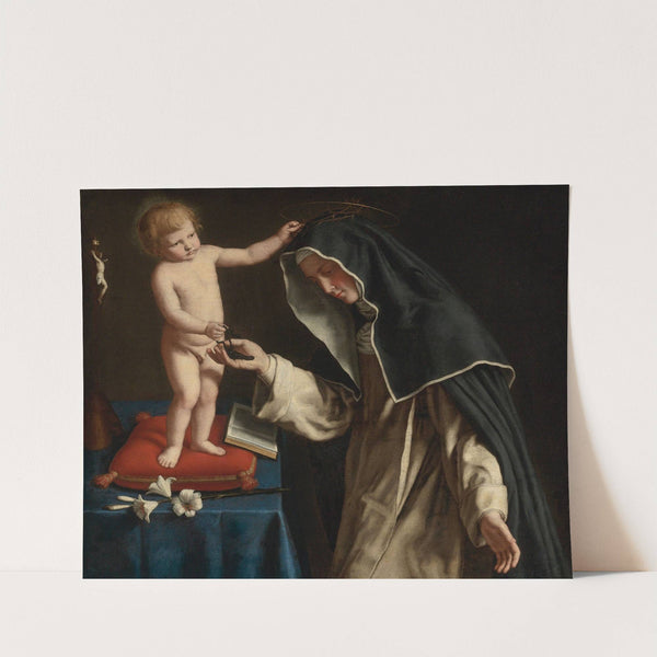 St. Catherine Of Siena Receiving The Crown Of Thorns from The Christ Child by Giovanni Battista Salvi da Sassoferrato