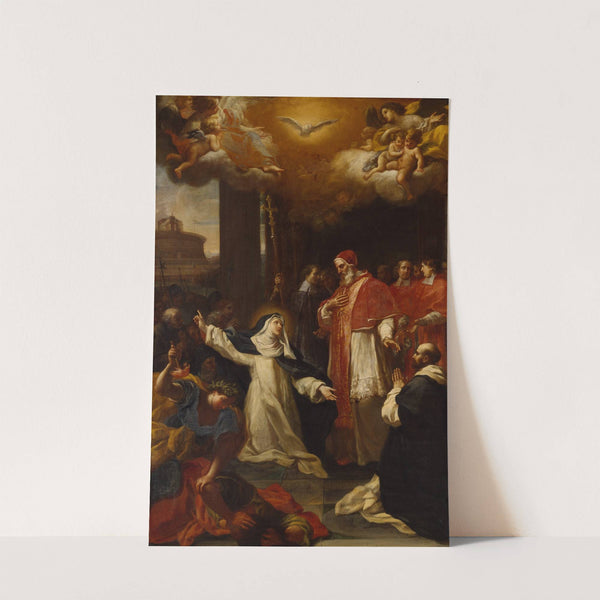 St Catherine Trying to persuade the Pope to move from Avignon to Rome by Marco Benefial