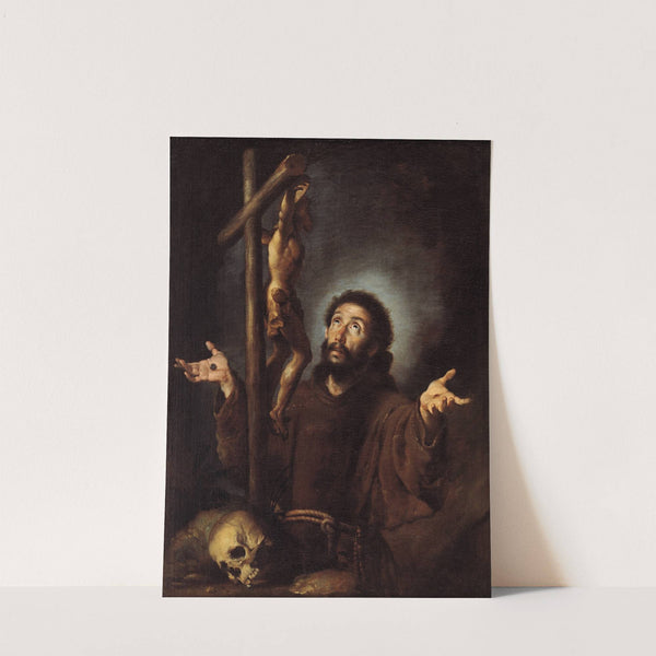 St Francis Of Assisi Adoring The Crucifix (circa 1615) by Bernardo Strozzi