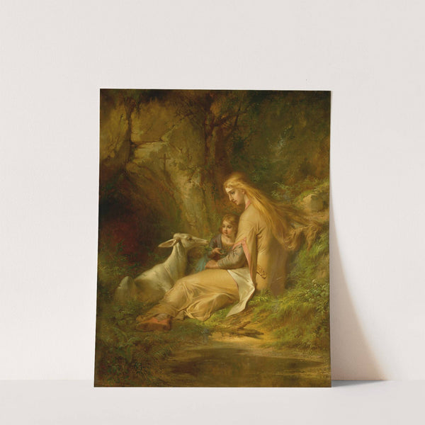 St. Genevieve of Brabant in the Forest (1860s) by George Frederick Bensell