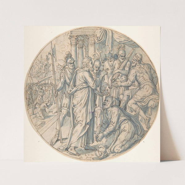 St. George and the Sorcerer of Dacian (1555) by Lambert Van Noort