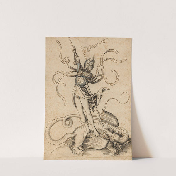 St. George fighting the dragon by Workshop of Hans Holbein the elder