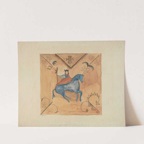 St. George (Painted on Deerskin) by E. Boyd