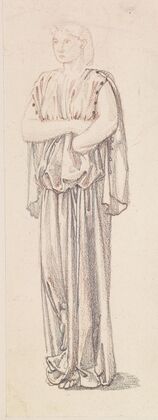 St George Series – Study of a Female Attendant for ‘The Princess draws the fatal Lot’