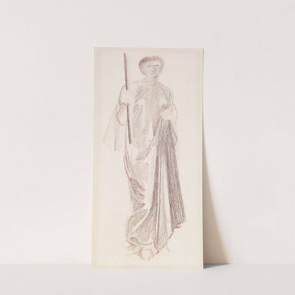 St George Series - Study of Female Attendant for 'The Princess led to the Dragon' by Sir Edward Coley Burne-Jones