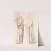 St George Series – Two Studies of Female Attendants for ‘The Princess draws the fatal Lot’ by Sir Edward Coley Burne-Jones