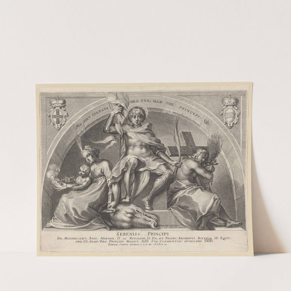 St. George with St. Margaret and Mary Magdalene on either side (1602) by Lucas Kilian