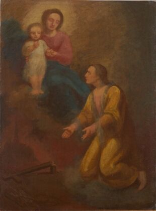 St Jan Kanty before Our Lady