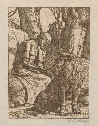 St. Jerome and a lion (1906)