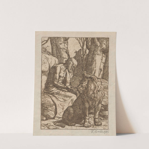 St. Jerome and a lion (1906) by Fritz Boehle