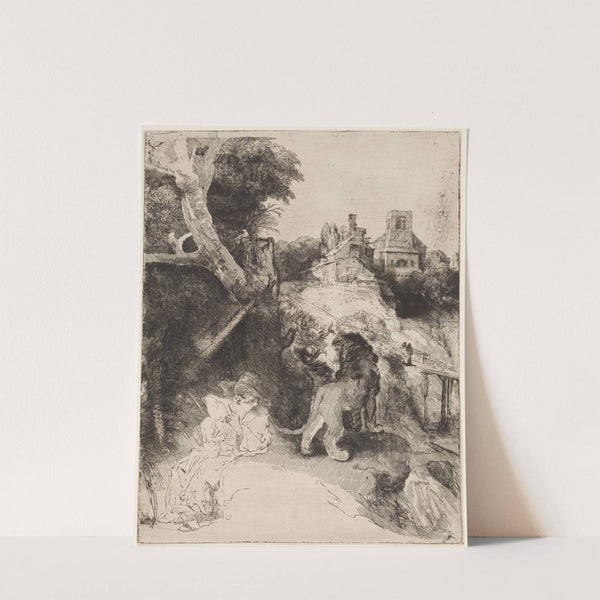 St. Jerome in an Italian Landscape by Rembrandt van Rijn