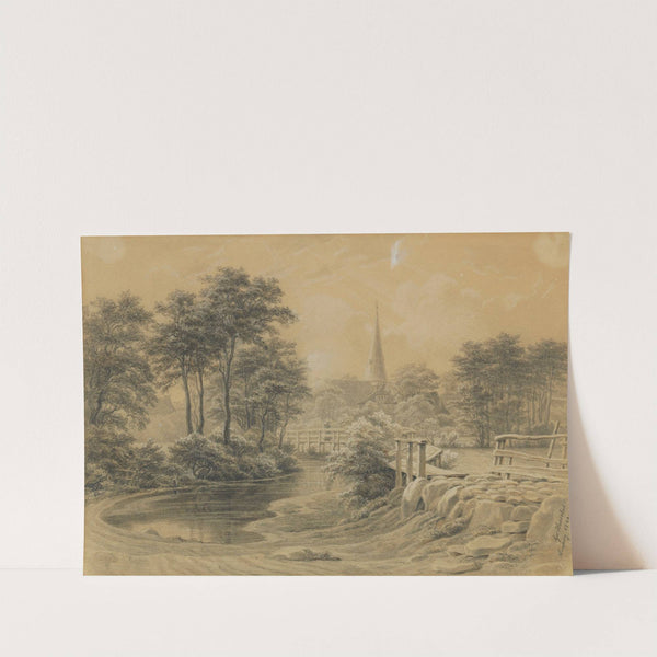 St. Johannis-Kirche in Eppendorf mit Alstersteg by Johann Georg Haeselich