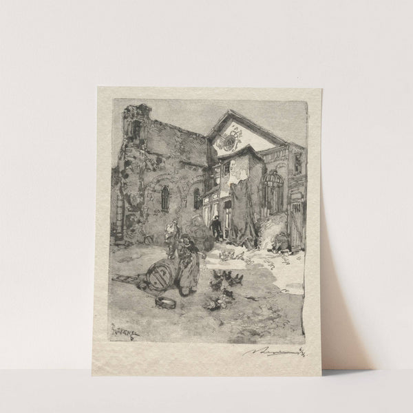 St. Julien le Pauvre; Le Portail (c. 1870–1918) by Auguste Louis Lepère