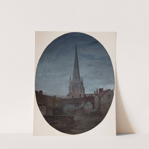 St Martin's Church Birmingham, By Night by Elijah Walton