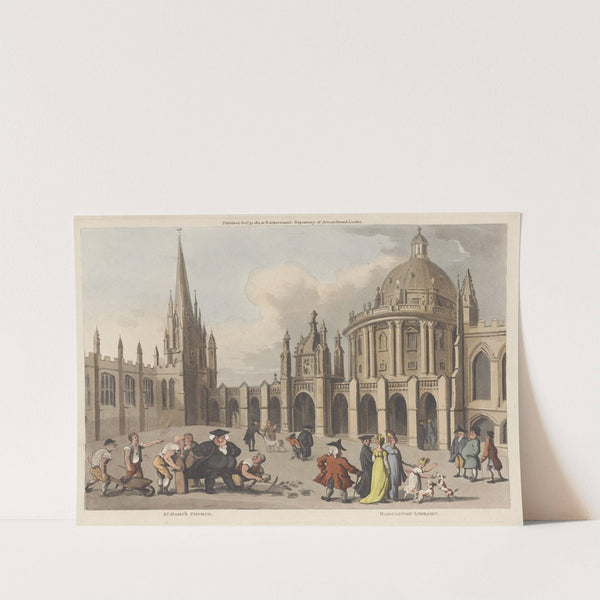 St. Mary’s Church. Radclivian Library (1811) by Thomas Rowlandson