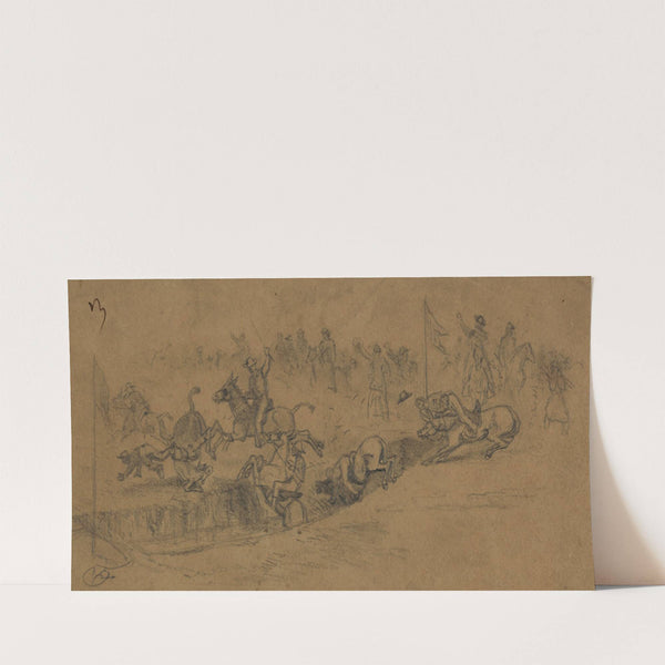 St. Patrick’s Day in the army–The mule race (1863) by Edwin Forbes