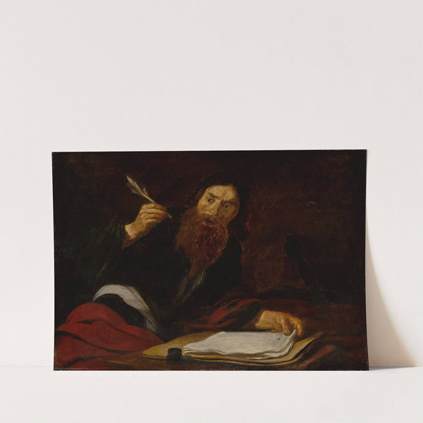 St. Paul writing at his desk by Claude Vignon